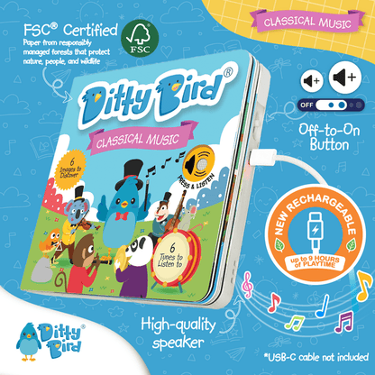Ditty Bird Libro Musical Libro Interactivo Musical Classical Music - Ditty Bird DI006