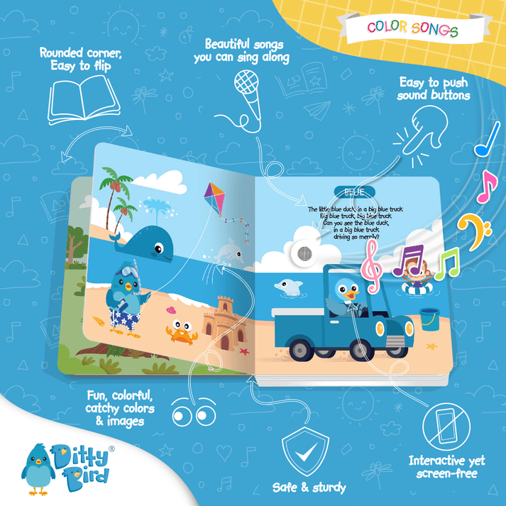 Ditty Bird Libro Musical Libro Interactivo Musical Color Songs - Ditty Bird 9781919650081