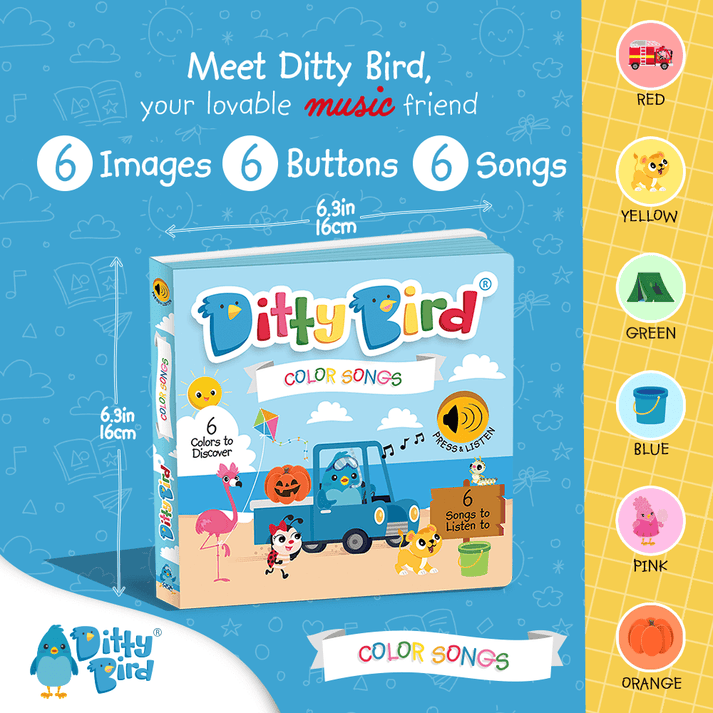 Ditty Bird Libro Musical Libro Interactivo Musical Color Songs - Ditty Bird 9781919650081