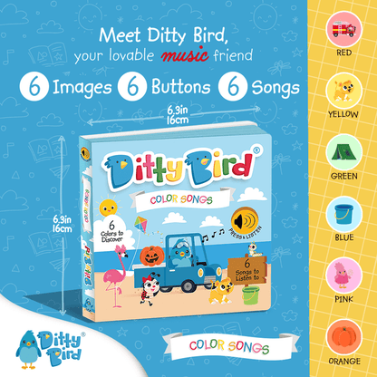Ditty Bird Libro Musical Libro Interactivo Musical Color Songs - Ditty Bird 9781919650081