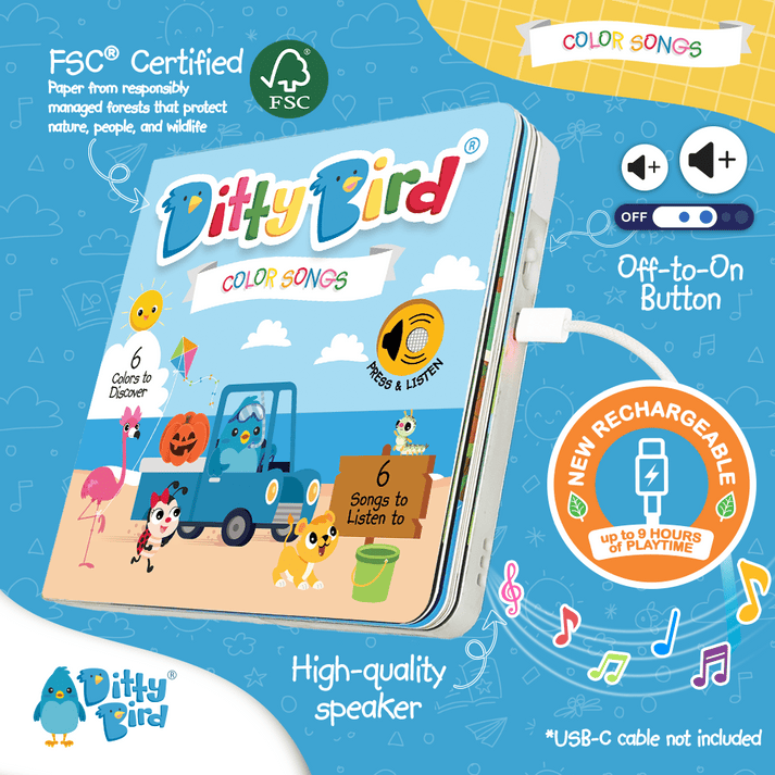 Ditty Bird Libro Musical Libro Interactivo Musical Color Songs - Ditty Bird 9781919650081