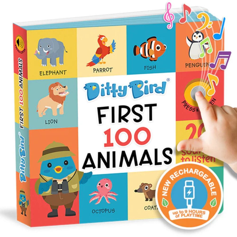 Ditty Bird Libro Musical Libro Interactivo Musical First 100 Animals - Ditty Bird DI028
