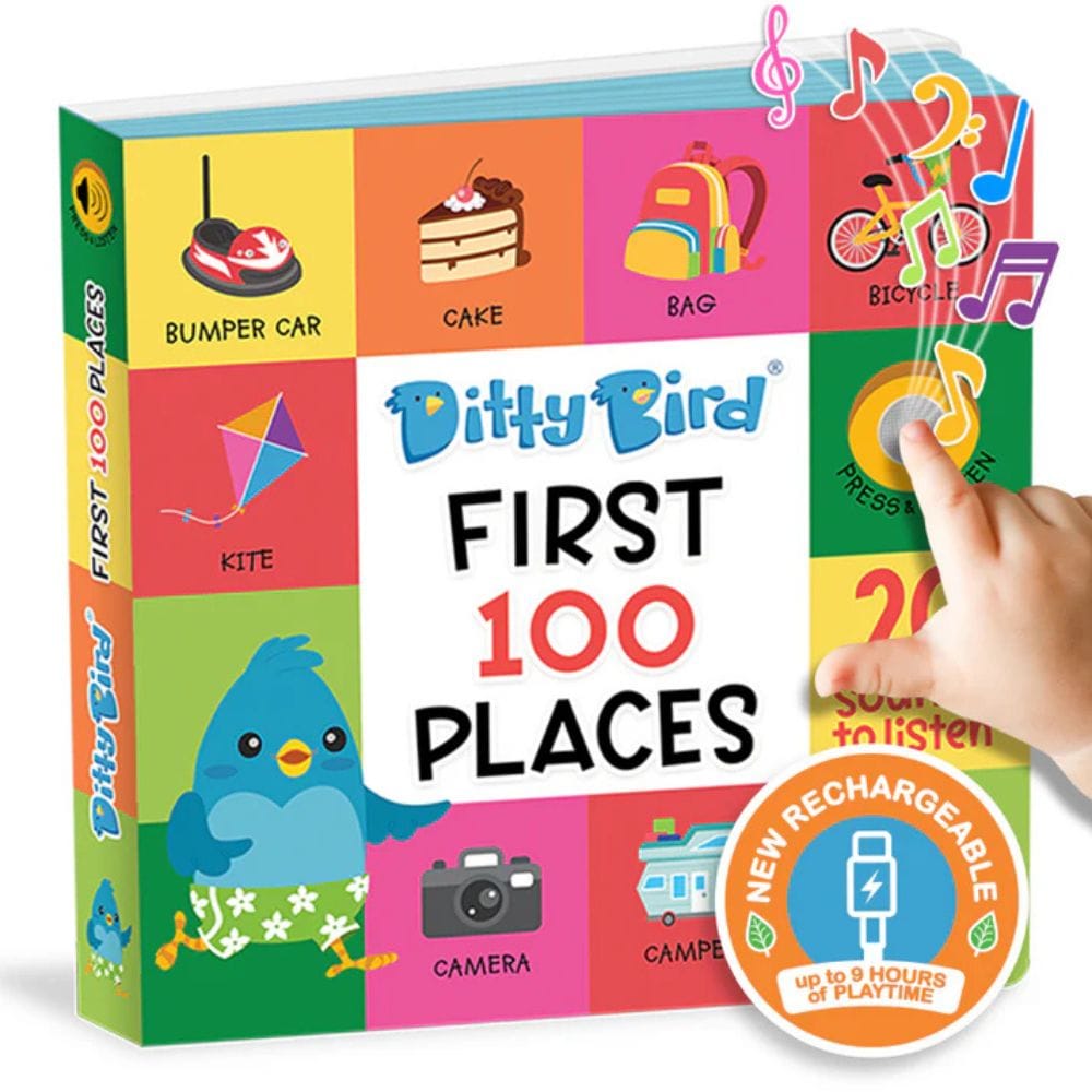 Ditty Bird Libro Musical Libro Interactivo Musical First 100 Places - Ditty Bird DI029