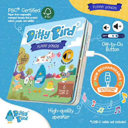 Ditty Bird Libro Musical Libro Interactivo Musical Funny Songs - Ditty Bird DI018