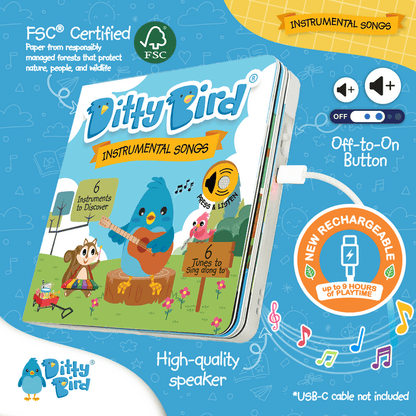 Ditty Bird Libro Musical Libro Interactivo Musical Instrumental Songs - Ditty Bird DI005
