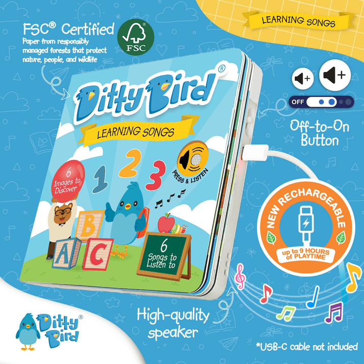Ditty Bird Libro Musical Libro Interactivo Musical Learning Songs - Ditty Bird DI003