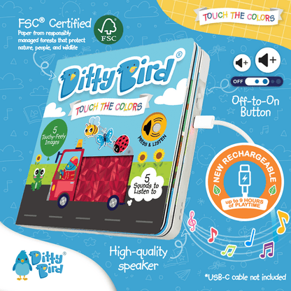 Ditty Bird Libro Musical Libro Interactivo Musical Touch the Colors - Ditty Bird DI035
