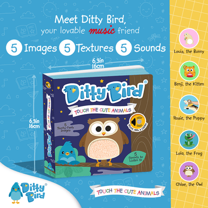 Ditty Bird Libro Musical Libro Interactivo Musical Touch the Cute Animals - Ditty Bird DI010