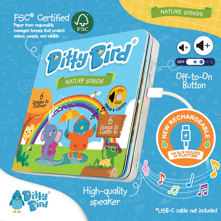 Ditty Bird Libro Musical Libro Interactivo Nature Songs - Ditty Bird 9781838206468