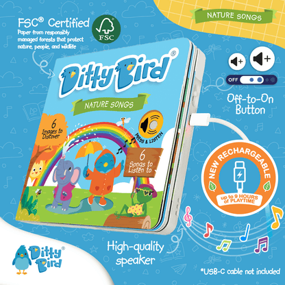 Ditty Bird Libro Musical Libro Interactivo Nature Songs - Ditty Bird 9781838206468