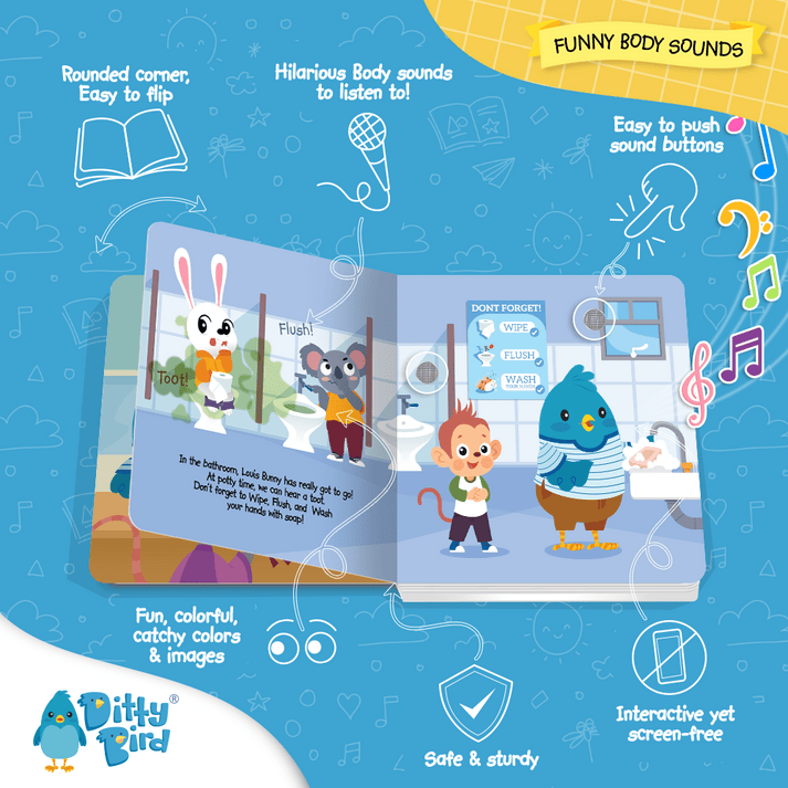 Ditty Bird Libro Musical Libro Musical Funny Body Sounds - Ditty Bird DI031