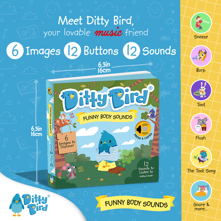 Ditty Bird Libro Musical Libro Musical Funny Body Sounds - Ditty Bird DI031