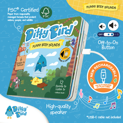Ditty Bird Libro Musical Libro Musical Funny Body Sounds - Ditty Bird DI031