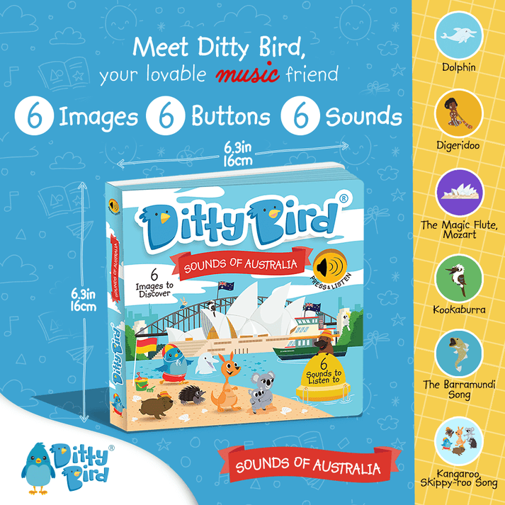 Ditty Bird Libro Musical Libro Musical Sounds of Australia - Ditty Bird DI020UC