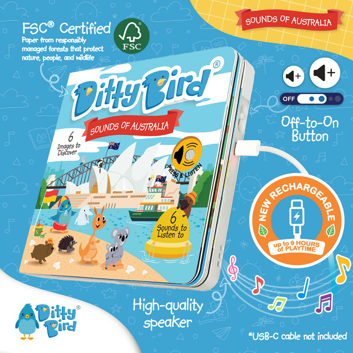 Ditty Bird Libro Musical Libro Musical Sounds of Australia - Ditty Bird DI020UC