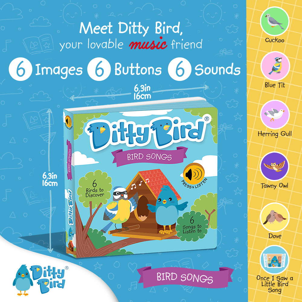 Ditty Bird Libros Libro Interactivo Musical Bird Songs DI009