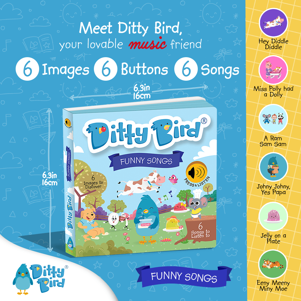 Ditty Bird Libros Libro Interactivo Musical Funny Songs DI018