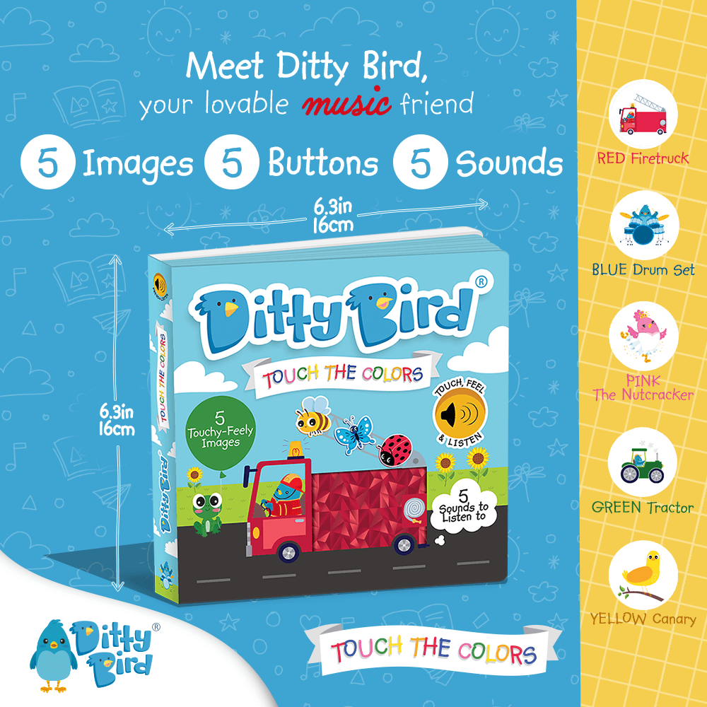 Ditty Bird Libros Libro Interactivo Musical Touch the Colors DI035