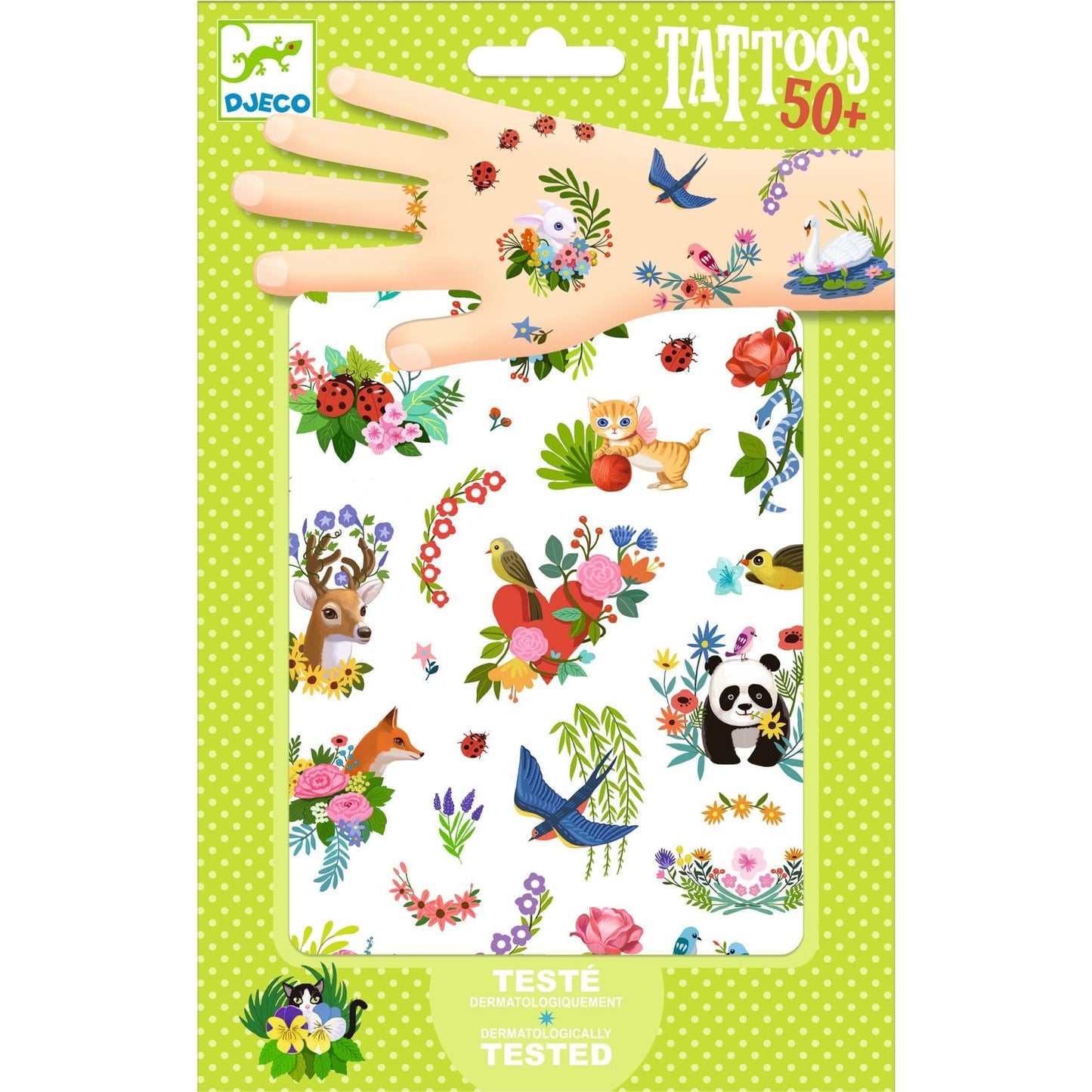 Djeco Accesorios Tatuajes temporales Feliz primavera - Design by Djeco DJ09591