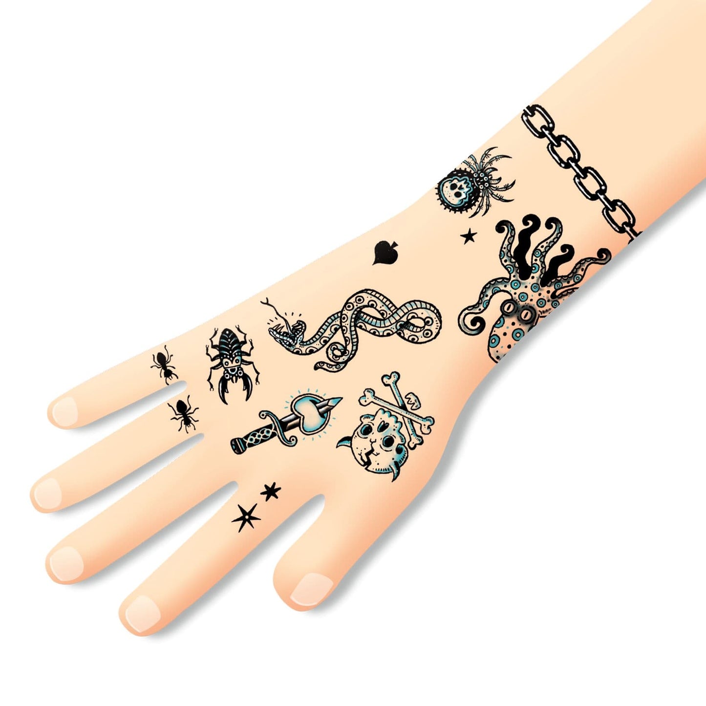 Djeco Accesorios Tatuajes temporales Lado oscuro - Design by Djeco DJ09594