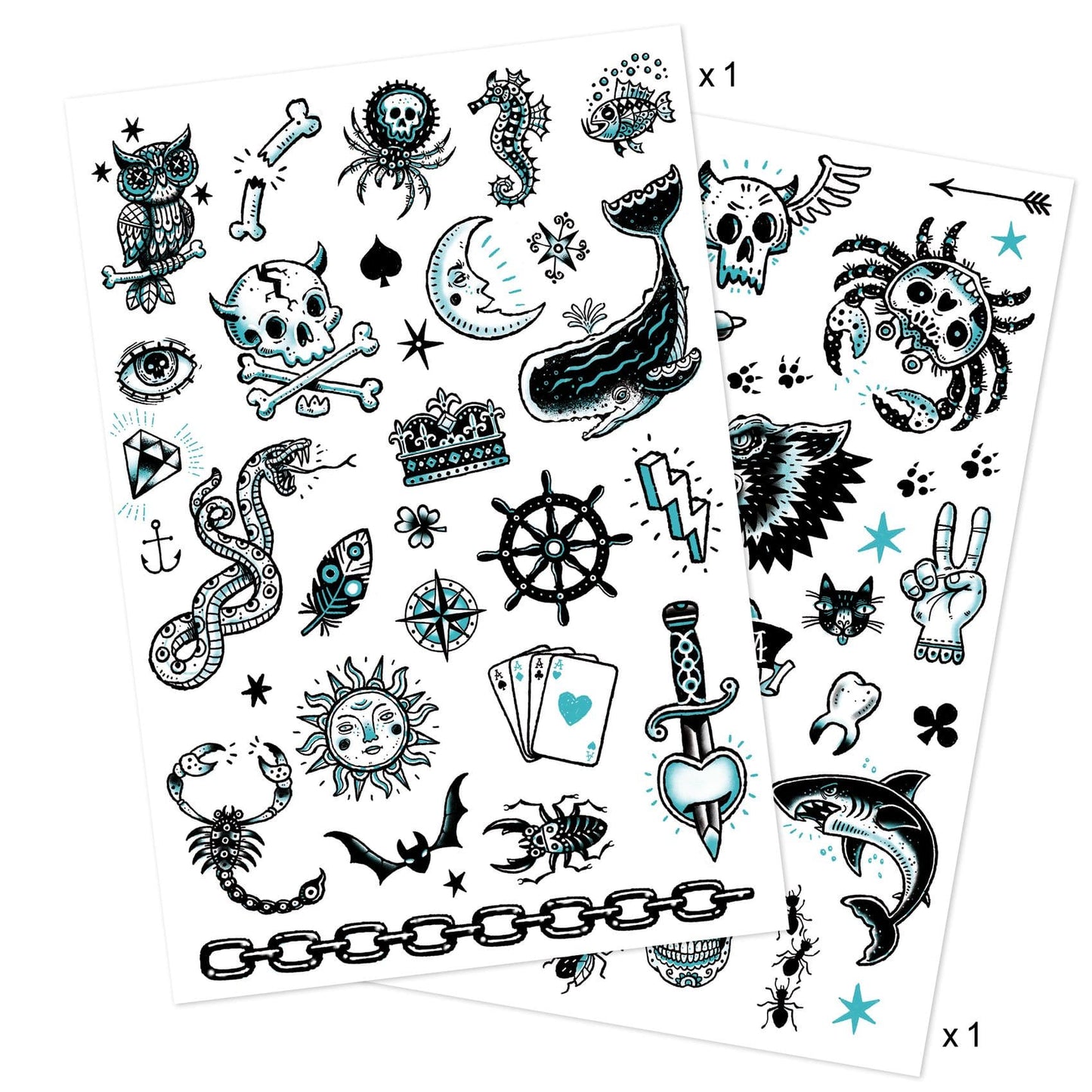 Djeco Accesorios Tatuajes temporales Lado oscuro - Design by Djeco DJ09594