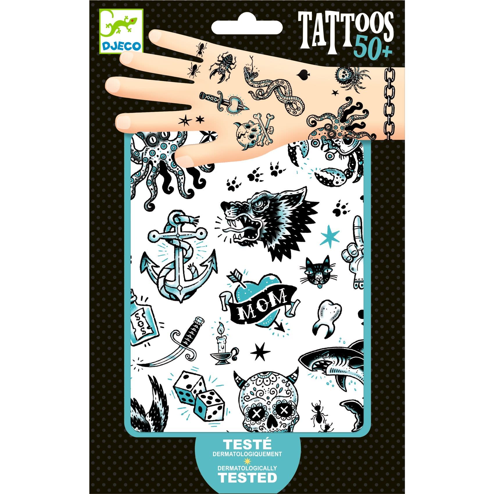 Djeco Accesorios Tatuajes temporales Lado oscuro - Design by Djeco DJ09594