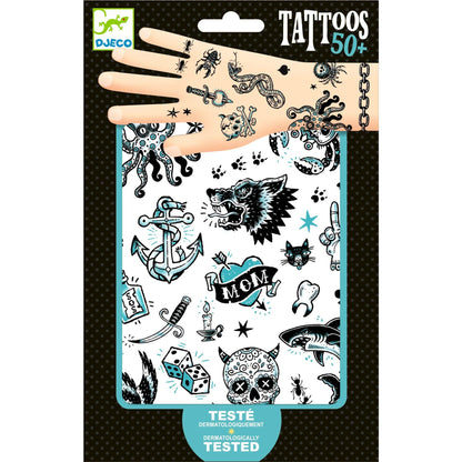 Djeco Accesorios Tatuajes temporales Lado oscuro - Design by Djeco DJ09594