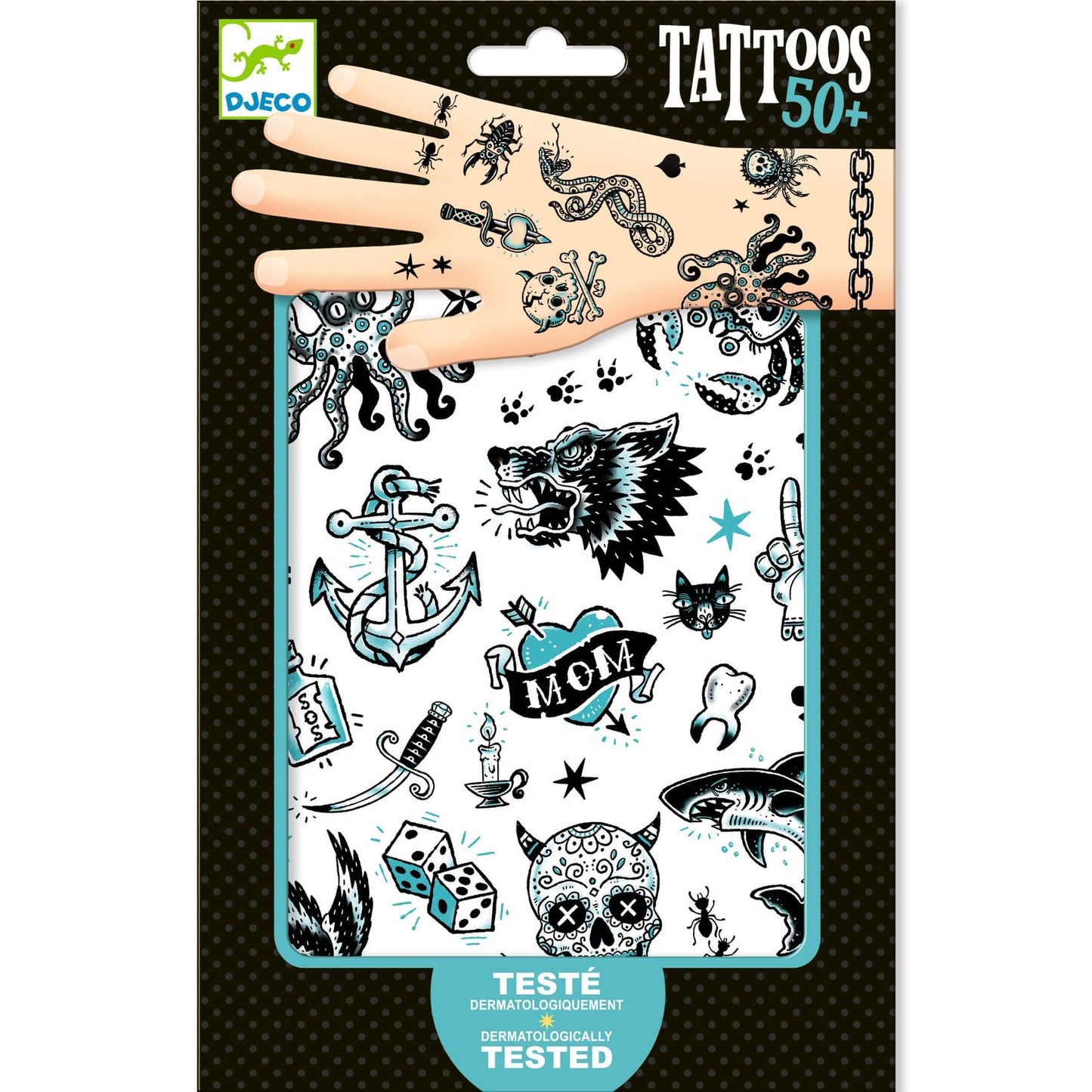 Djeco Accesorios Tatuajes temporales Lado oscuro - Design by Djeco DJ09594