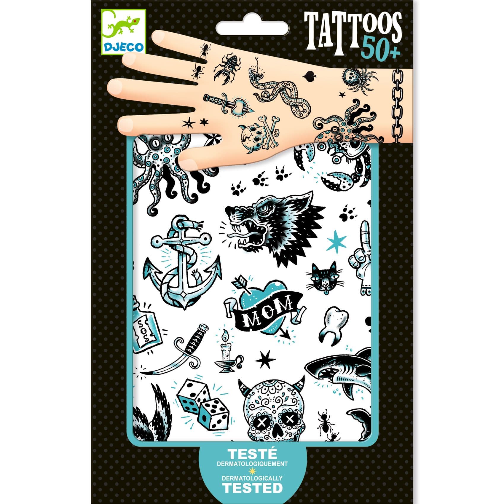 Djeco Accesorios Tatuajes temporales Lado oscuro - Design by Djeco DJ09594
