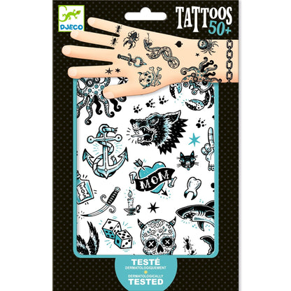 Djeco Accesorios Tatuajes temporales Lado oscuro - Design by Djeco DJ09594