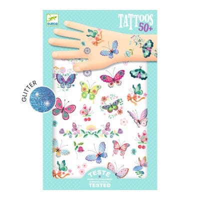 DJECO Accesorios Tatuajes temporales Mariposas de ensueños - Design by Djeco DJ09249