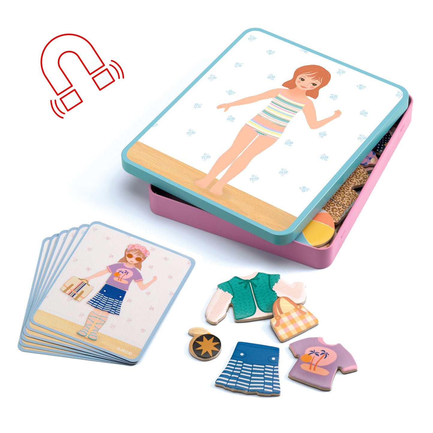 DJECO Arte / Manualidades Juego Magnético Inzebox Dressing – Vestir y Combinar-  DJECO DJ03073