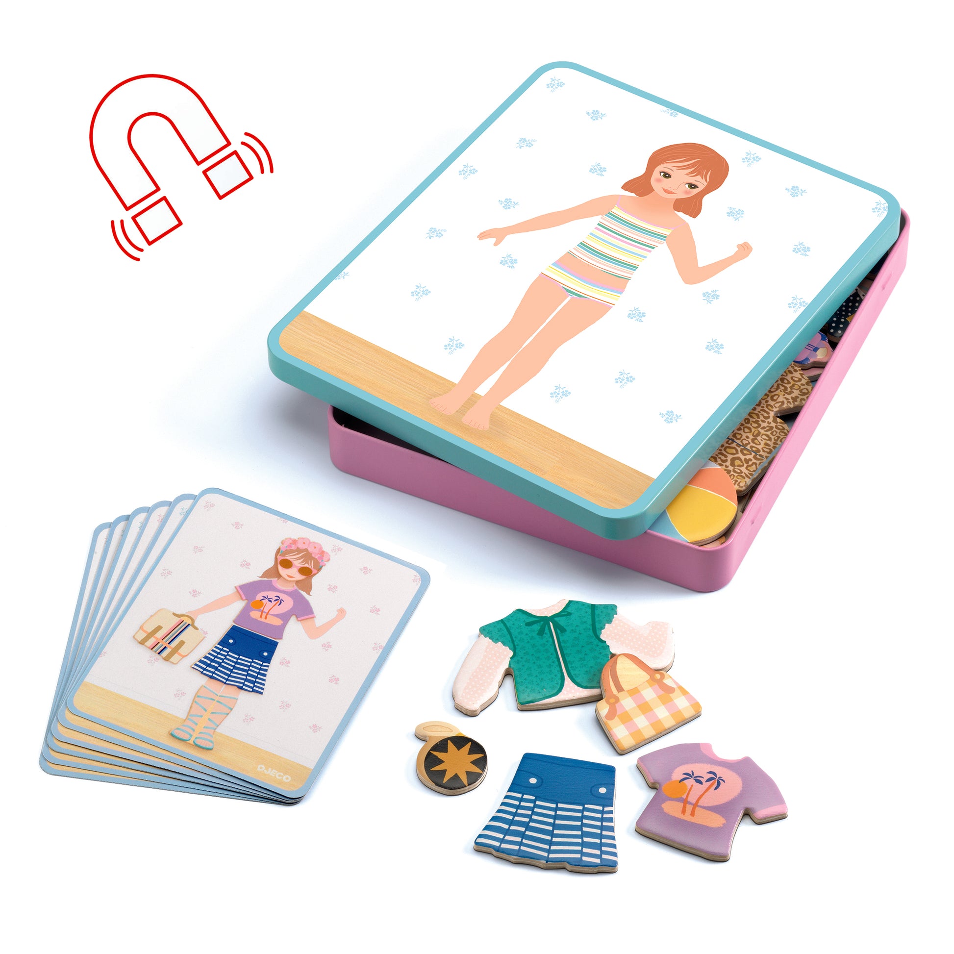 DJECO Arte / Manualidades Juego Magnético Inzebox Dressing – Vestir y Combinar-  DJECO DJ03073