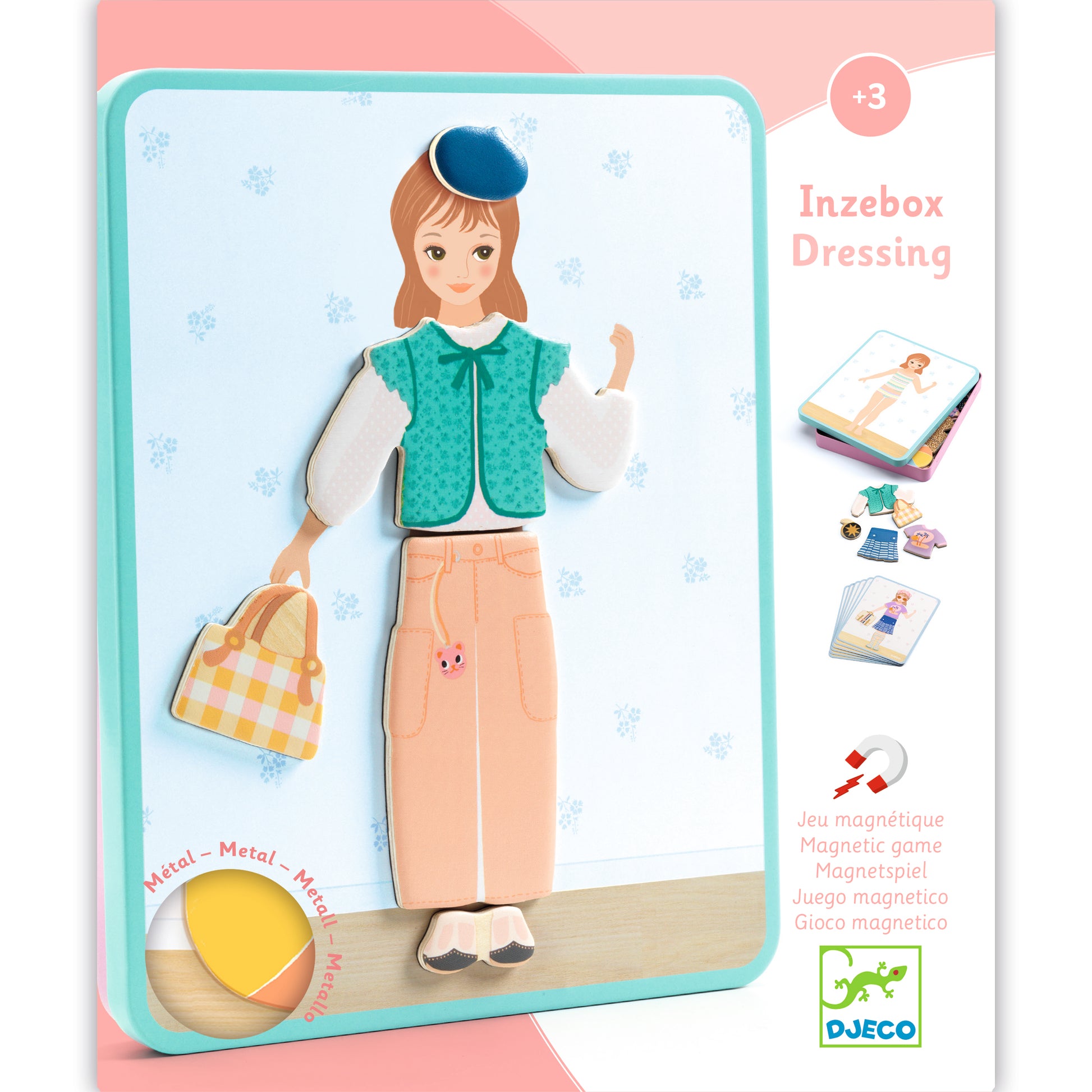 DJECO Arte / Manualidades Juego Magnético Inzebox Dressing – Vestir y Combinar-  DJECO DJ03073