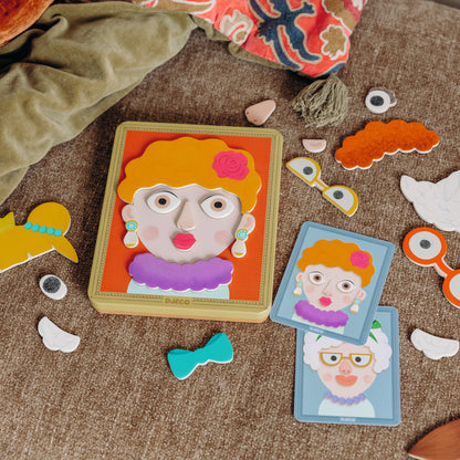 DJECO Arte / Manualidades Juego Magnético Inzebox Portraits – Caras Divertidas- DJECO DJ03072