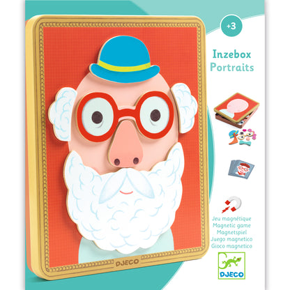 DJECO Arte / Manualidades Juego Magnético Inzebox Portraits – Caras Divertidas- DJECO DJ03072