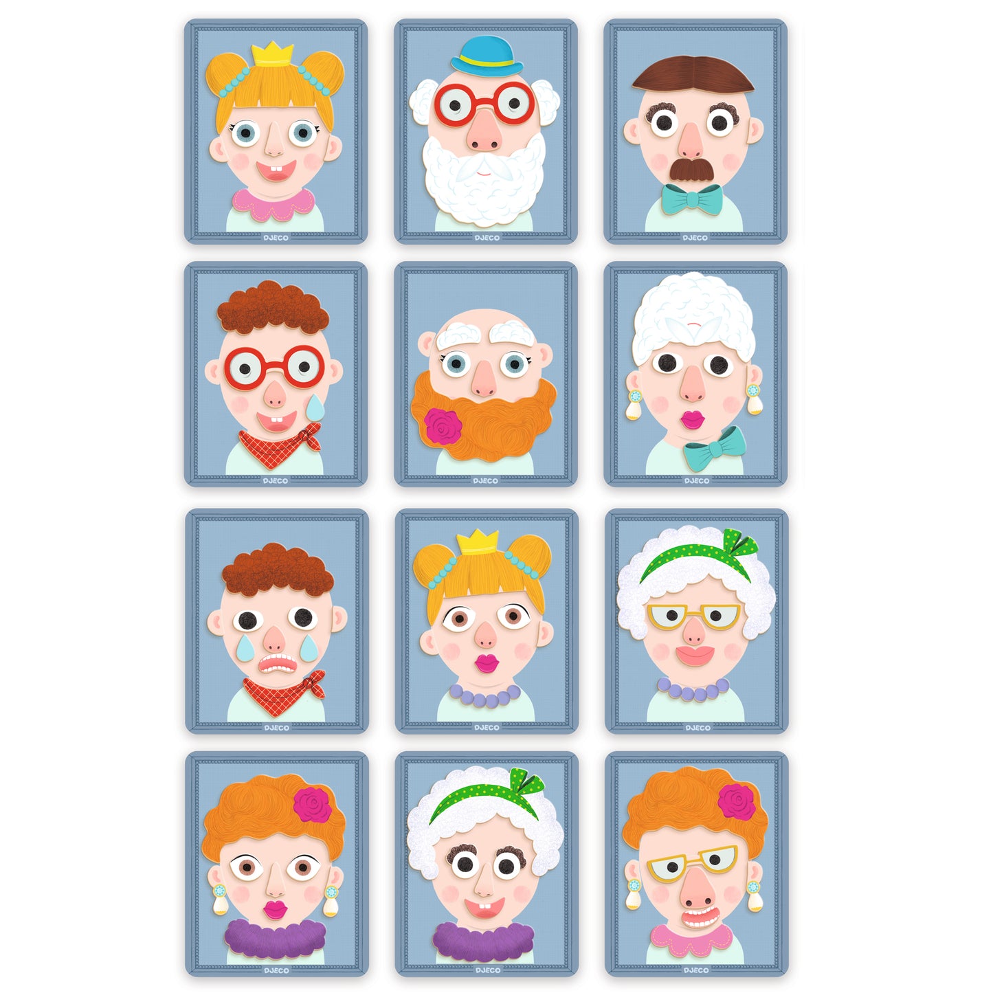 DJECO Arte / Manualidades Juego Magnético Inzebox Portraits – Caras Divertidas- DJECO DJ03072