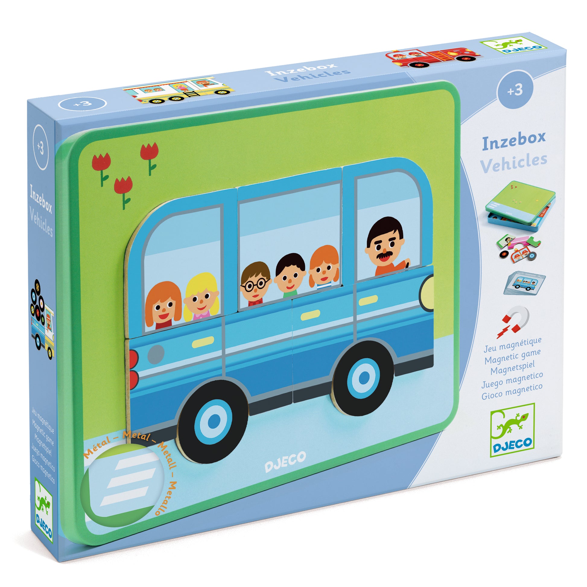 DJECO Arte / Manualidades Juego Magnético Inzebox Vehicles – Vehículosr-  DJECO DJ03074