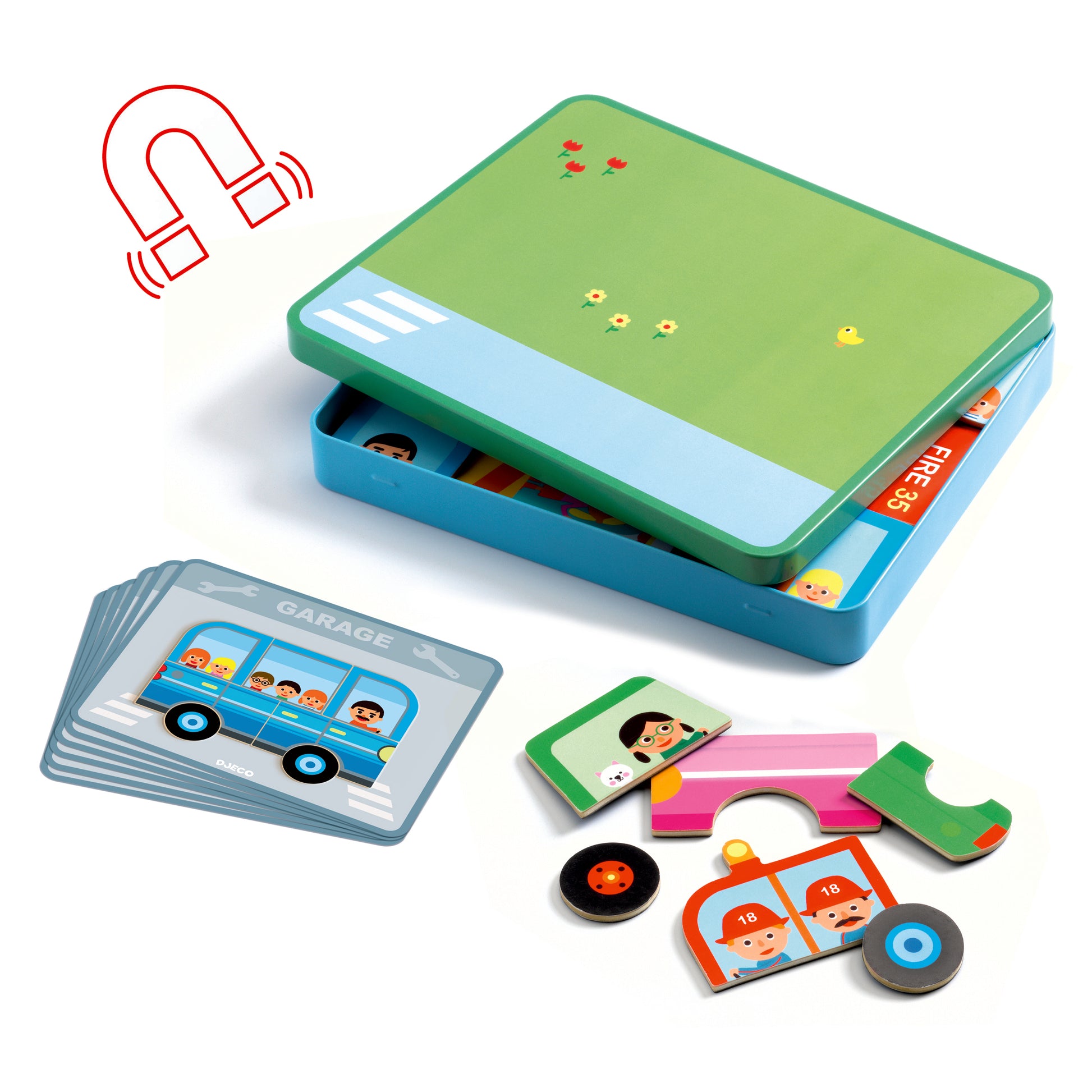 DJECO Arte / Manualidades Juego Magnético Inzebox Vehicles – Vehículosr-  DJECO DJ03074