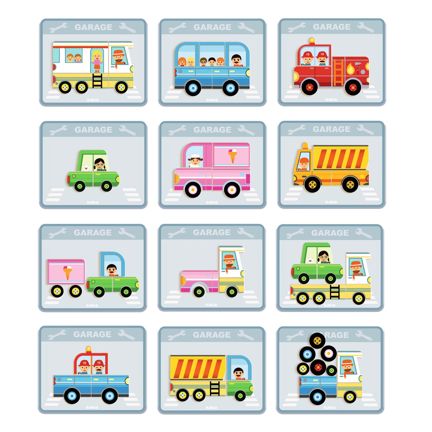 DJECO Arte / Manualidades Juego Magnético Inzebox Vehicles – Vehículosr-  DJECO DJ03074