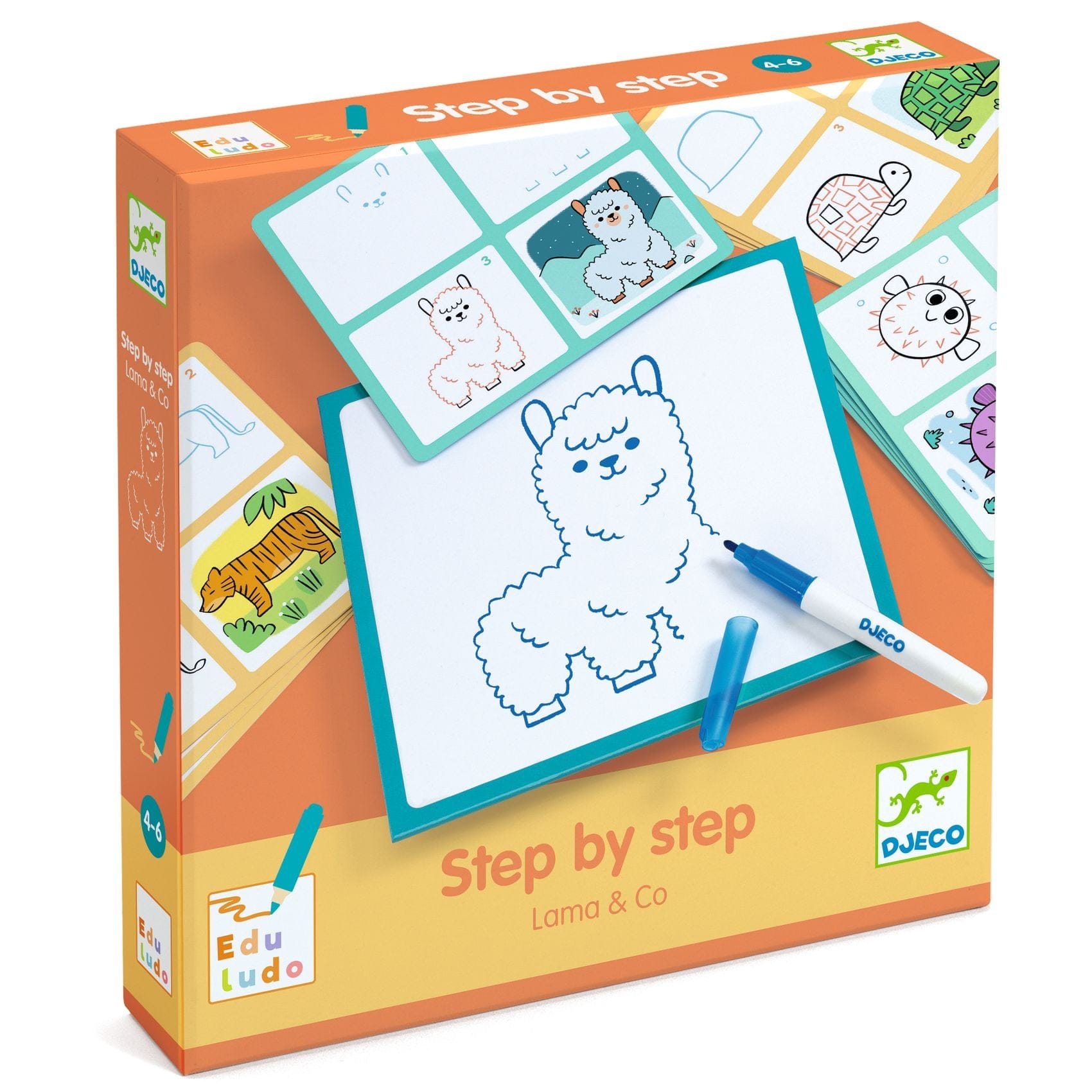 Djeco Arte / Manualidades Set de dibujo Paso a Paso Lama & Co - Djeco DJ08269
