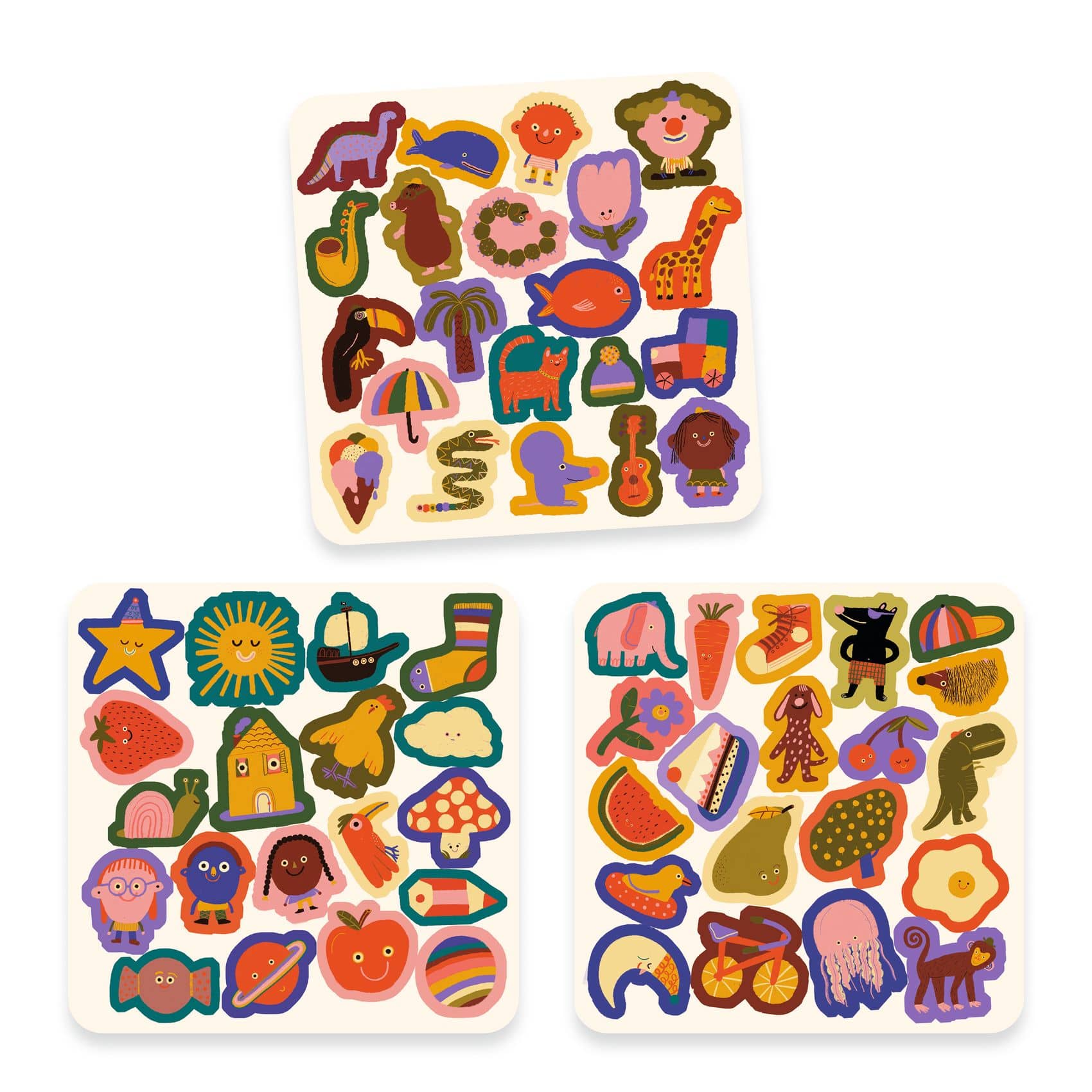 Djeco Arte / Manualidades Stickers de fieltro ¡Las loquillas! - Design By Djeco DJ00951