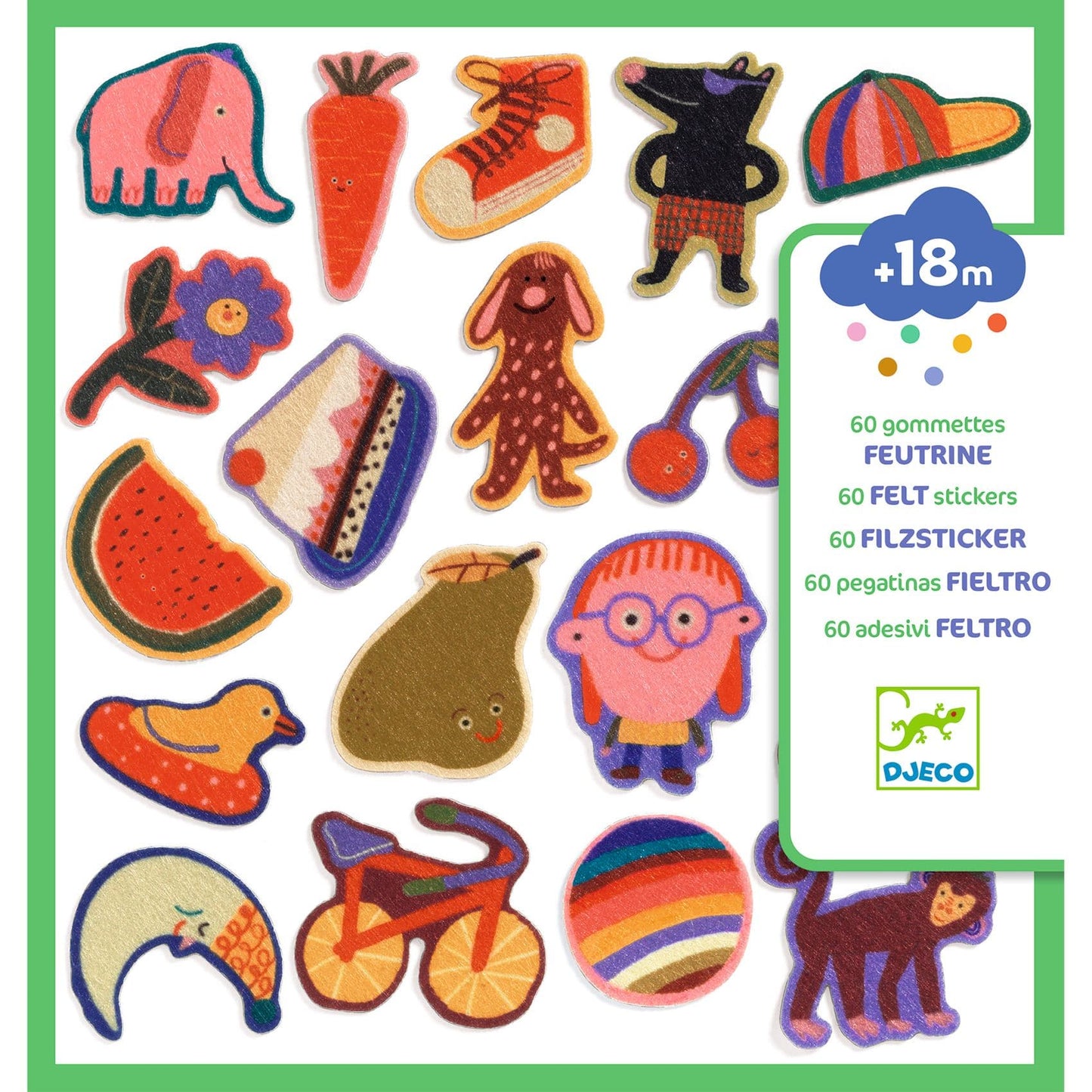 Djeco Arte / Manualidades Stickers de fieltro ¡Las loquillas! - Design By Djeco DJ00951
