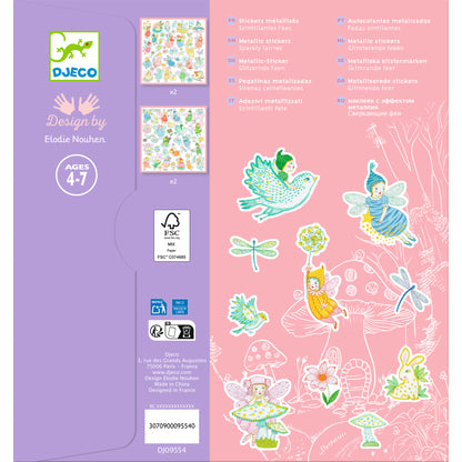 Djeco Arte / Manualidades Stickers métalicos Hadas brillantesz - Design by Djeco DJ09554
