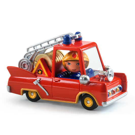 Djeco Auto Auto Crazy Motors Little Fire Truck – Camión de Bomberos- Djeco DJ05459