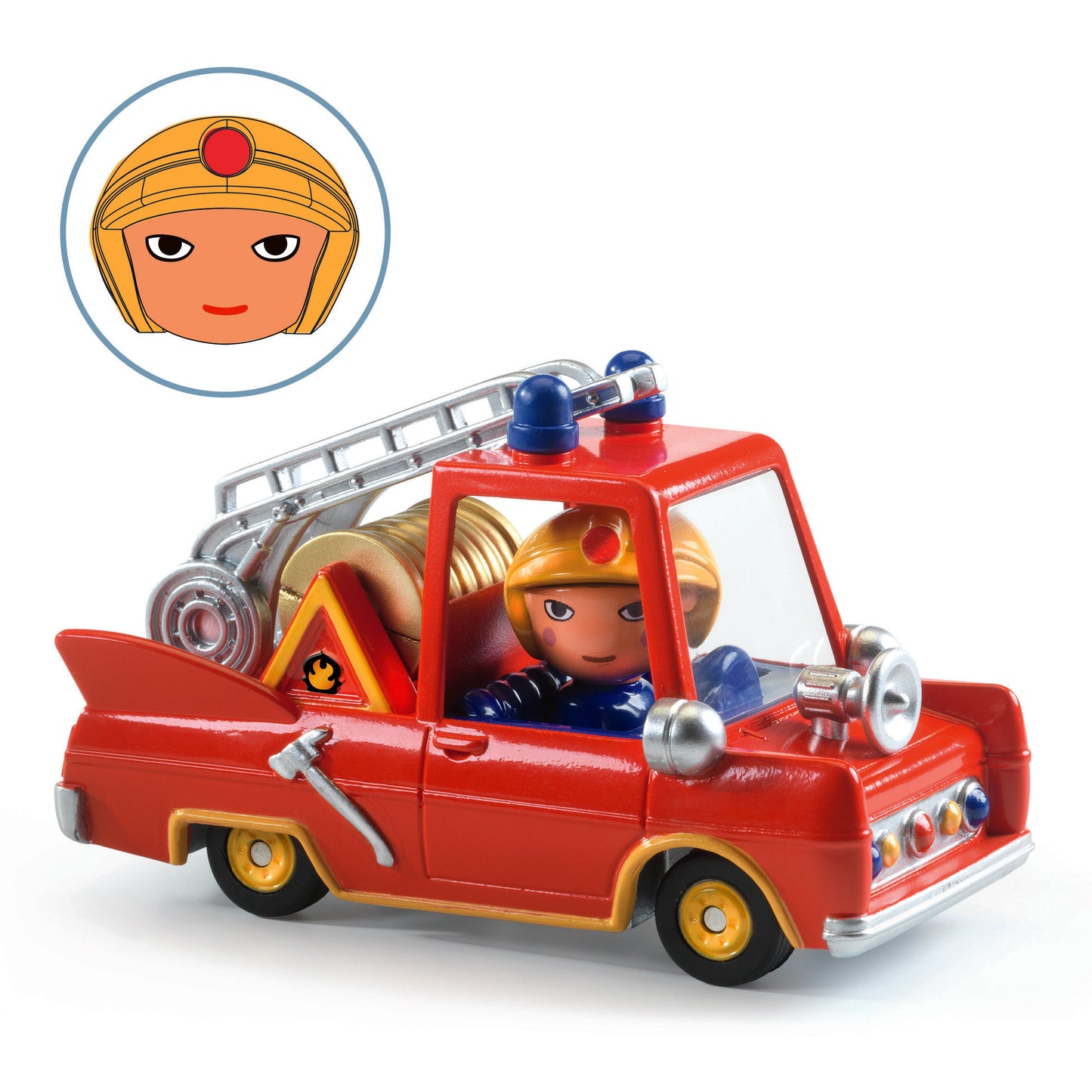 Djeco Auto Auto Crazy Motors Little Fire Truck – Camión de Bomberos- Djeco DJ05459