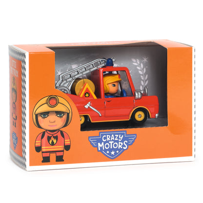 Djeco Auto Auto Crazy Motors Little Fire Truck – Camión de Bomberos- Djeco DJ05459