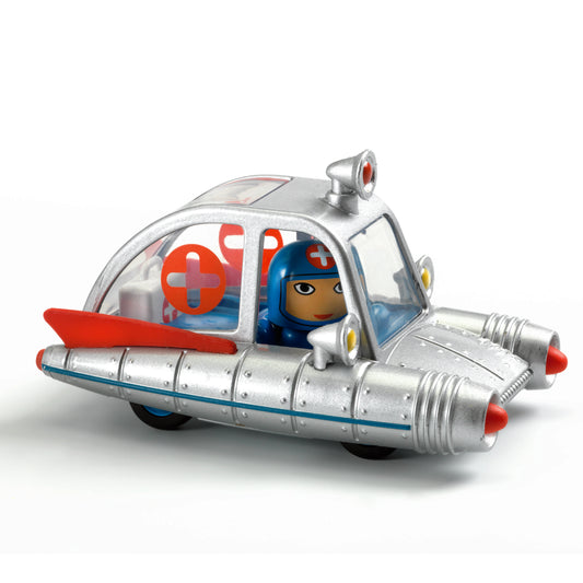 Djeco Auto Auto Crazy Motors Space Ambulance – Rescate Espacial- Djeco DJ05458