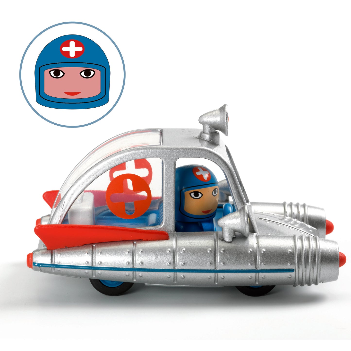 Djeco Auto Auto Crazy Motors Space Ambulance – Rescate Espacial- Djeco DJ05458
