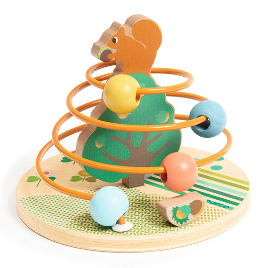 DJECO Destreza y Habilidades Juego de destreza de madera ábaco Rollnut - Djeco DJ06371